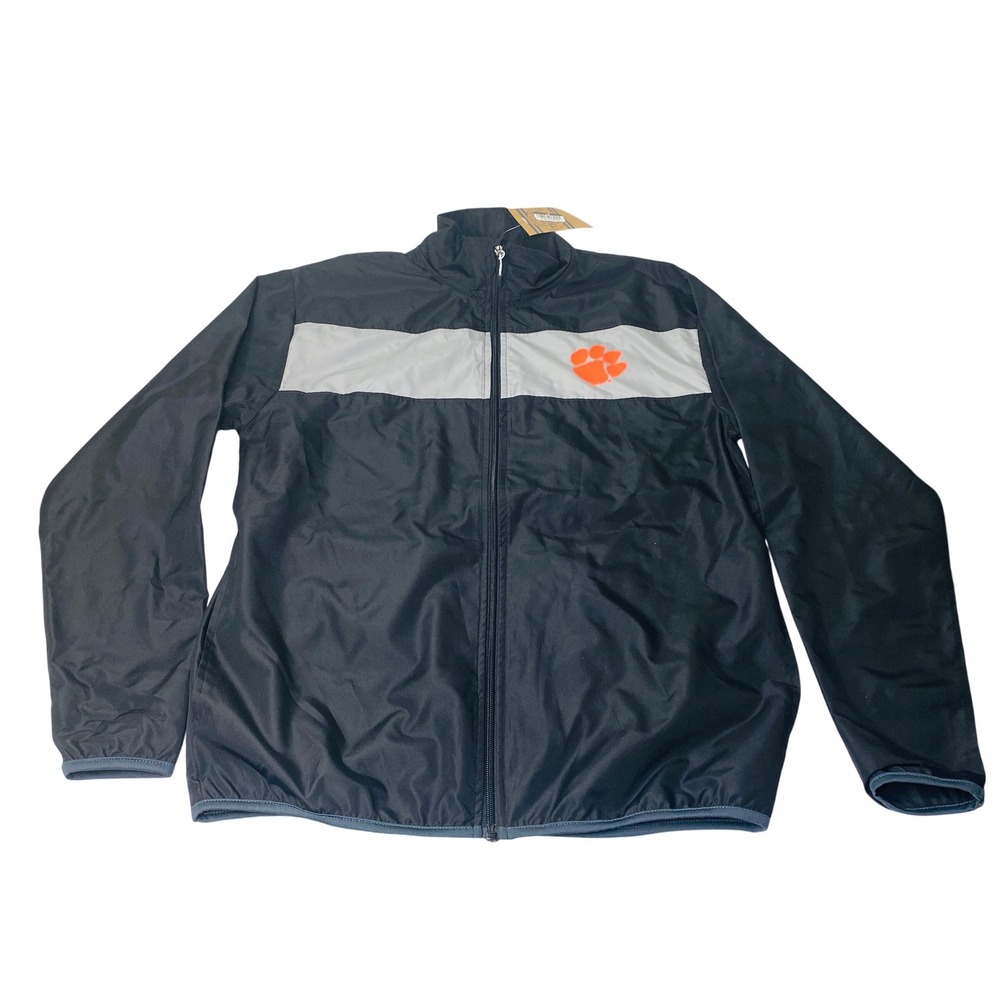 NCAA Clemson Tigers Rivalry Threads Windbreaker Jacket Black NEW Mens Medium